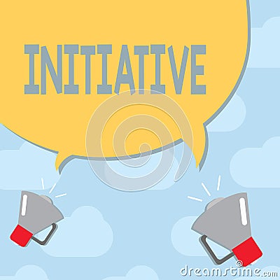 Text sign showing Initiative. Conceptual photo Ability to assess and initiate things independently Motivation Stock Photo