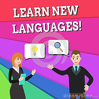 Text sign showing Learn New Languages. Conceptual photo developing ability to communicate in foreign lang Business Stock Photo