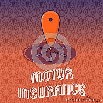 Text sign showing Motor Insurance. Conceptual photo Provides financial compensation to cover any injuries Stock Photo