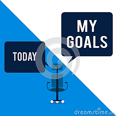 Text sign showing My Goals. Conceptual photo Future or desired result that a demonstrating commits to achieve Executive Stock Photo