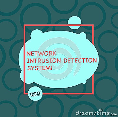 Text sign showing Network Intrusion Detection System. Conceptual photo Safety security multimedia systems Asymmetrical Stock Photo