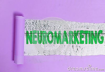 Text sign showing Neuromarketing. Conceptual photo field of marketing uses medical technologies such as fMRI Rolled Stock Photo
