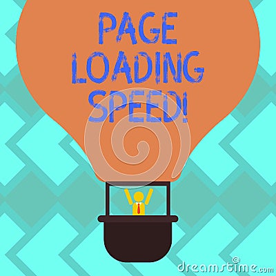 Text sign showing Page Loading Speed. Conceptual photo time it takes to download and display content of web Hu analysis Dummy Arms Stock Photo