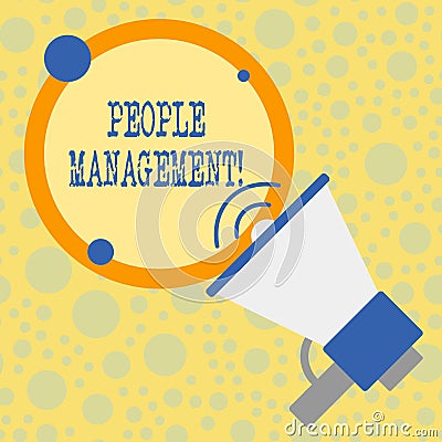 Text sign showing People Management. Conceptual photo process of unlocking and channelling employees potential. Stock Photo