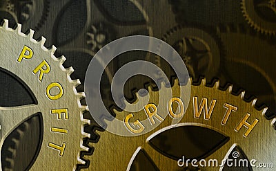 Text sign showing Profit Growth. Conceptual photo Objectives Interrelation of Overall Sales Market Shares Stock Photo