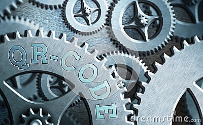 Text sign showing Qr Code. Conceptual photo the trademark for a type of matrix barcode A machinereadable code. Stock Photo