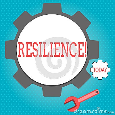 Text sign showing Resilience. Conceptual photo Capacity to recover quickly from difficulties Persistence. Stock Photo