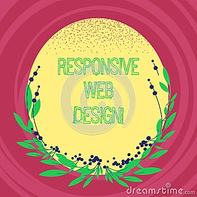 Text sign showing Responsive Web Design. Conceptual photo web page creation that makes use of flexible layouts Blank Stock Photo