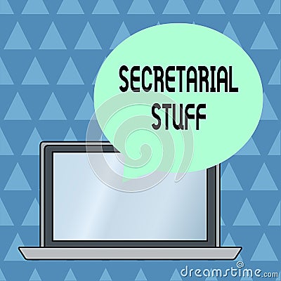 Text sign showing Secretarial Stuff. Conceptual photo Secretary belongings Things owned by demonstratingal assistant Stock Photo