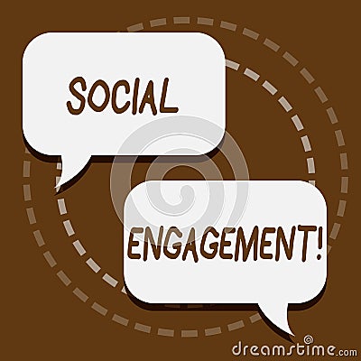 Text sign showing Social Engagement. Conceptual photo post gets high reach Likes Ads SEO Advertising Marketing. Stock Photo