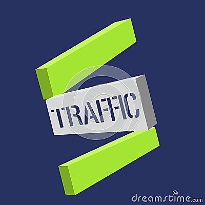 Text sign showing Traffic. Conceptual photo Vehicles moving on public highway Automobile motion Transport Stock Photo