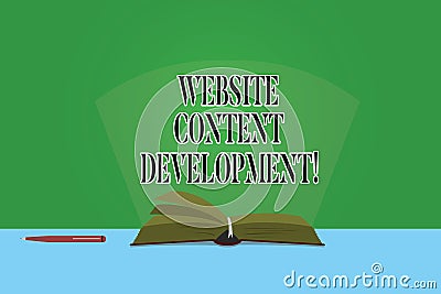 Text sign showing Website Content Development. Conceptual photo process of issuing info that readers find useful Color Stock Photo