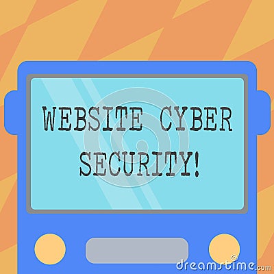 Text sign showing Website Cyber Security. Conceptual photo protecting computer or data from unauthorized attacks Drawn Stock Photo