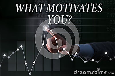 Text sign showing What Motivates Youquestion. Conceptual photo know reasons why you want to wake up each morning Lady Stock Photo