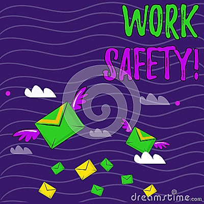 Text sign showing Work Safety. Conceptual photo policies and procedures in place to ensure health of employees Many Stock Photo