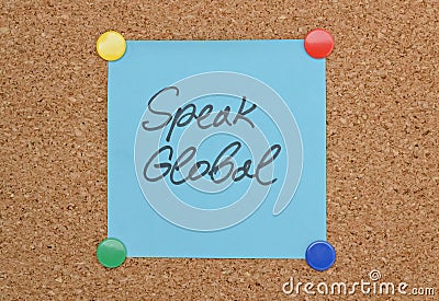 Text Speak Global Stock Photo