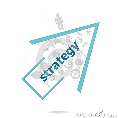 Text Strategy. Finance concept . Data protection and secure elements inforgaphic set Stock Photo