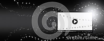 Text to video concept, text-to-video by generative AI. Language model technology. vdo generated by artificial intelligence Stock Photo
