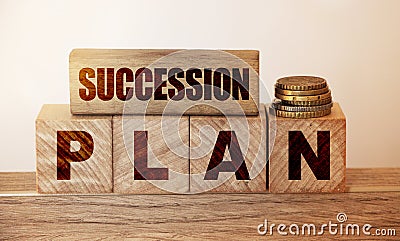 The text on wooden blocks :Succession Plan. Business or education concept Stock Photo