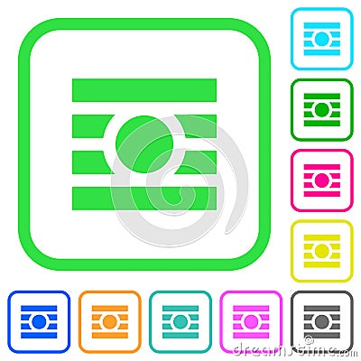 Text wrap around objects vivid colored flat icons icons Stock Photo