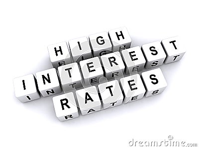 High interest rates Stock Photo