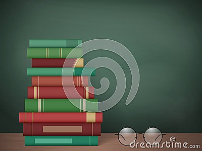 Textbook on the desk Vector Illustration