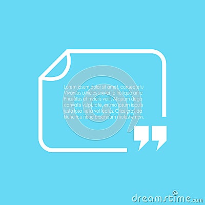 Textbox white frame Vector Illustration