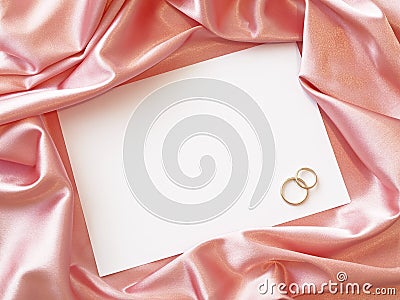 Textile border with golden rings Stock Photo