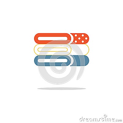 Textile color thin line icon.Vector illustration Stock Photo