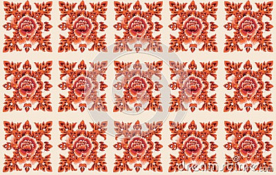 Textile digital design motif border pattern hand made artwork suitable for women cloth designs front back and duppata print.Set of Vector Illustration