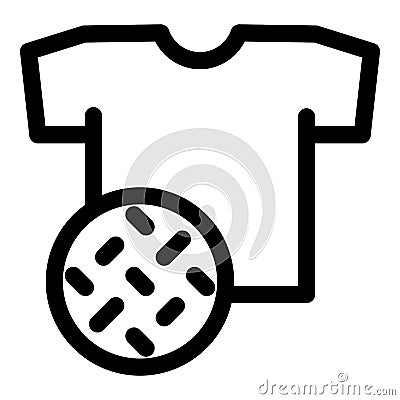 Textile dirt tshirt icon, outline style Vector Illustration