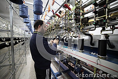 Textile Fabric Ä°n Turkey. Editorial Stock Photo