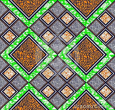 Textile fashion african print Vector Illustration