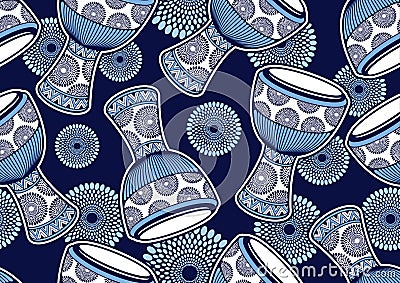 Textile fashion african print Vector Illustration