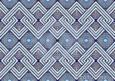 Textile fashion african print fabric super wax Vector Illustration