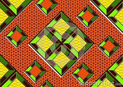 Textile fashion african print 23 Vector Illustration