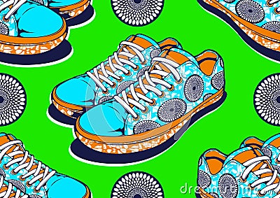 Textile fashion african print Vector Illustration