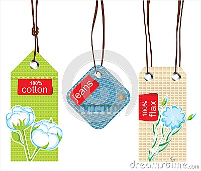 Textile labels Vector Illustration