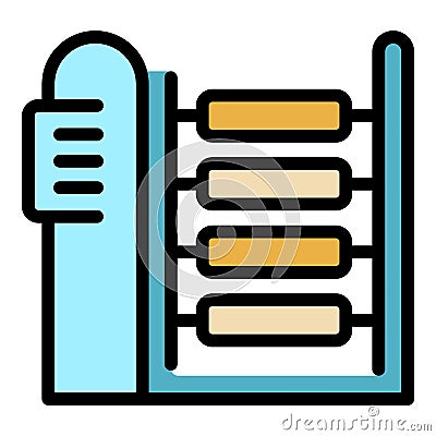 Textile machinery icon color outline vector Vector Illustration