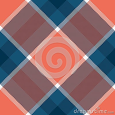 Textile pattern tartan of vector check fabric with a seamless texture background plaid Vector Illustration