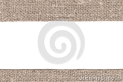 Textile structure, fabric exterior, sandy canvas, threaded material, empty background Stock Photo