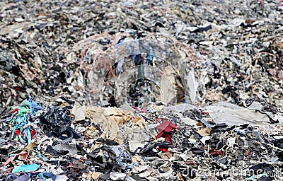 Textile waste in Bangladesh Stock Photo