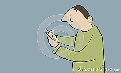 Texting minimal Vector Illustration