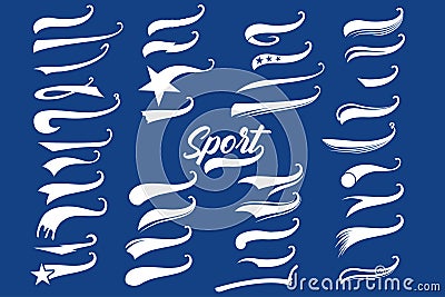 Texting tails. Swirling swash and swoosh. Vector Illustration