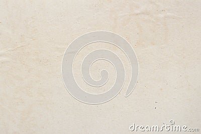 Texture of aged paper sheet, dirt stains, spots, wrinkle, creame beige color, vintage background Stock Photo