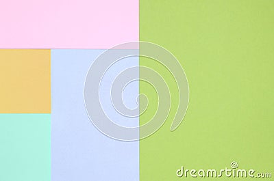 Texture background of fashion pastel colors. Pink, violet, orange, green and blue geometric pattern papers Stock Photo