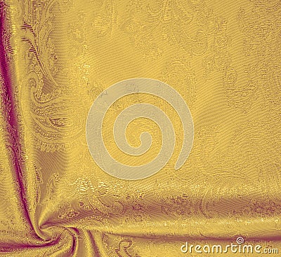 Texture, background, The silk fabric is yellow. This yellow stamping silk crepe de China is here to charge your design! Live Stock Photo