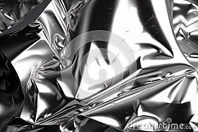 Texture, background. Silver foil. AI generative Stock Photo