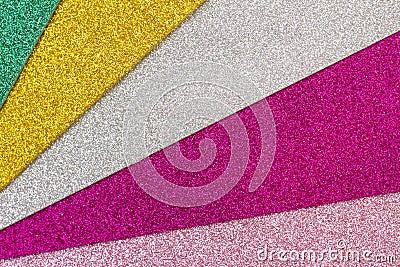 Texture background surface made of foamiran. Shiny multicolored foamiran background with glitter Stock Photo