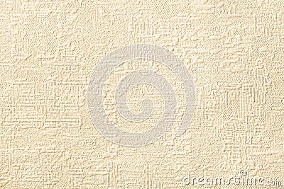 Texture of beige wallpaper with relief and godler pattern. Paper background Stock Photo